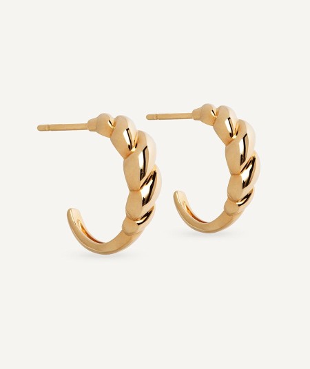 Earrings Half-moon 4,60mm Relief