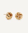 Earrings intertwined circles button Nus