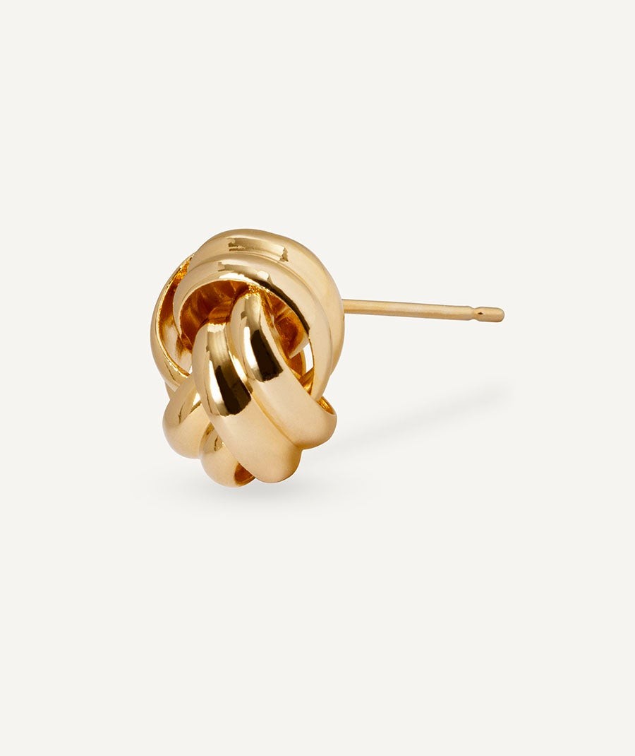 Earrings intertwined circles button Nus