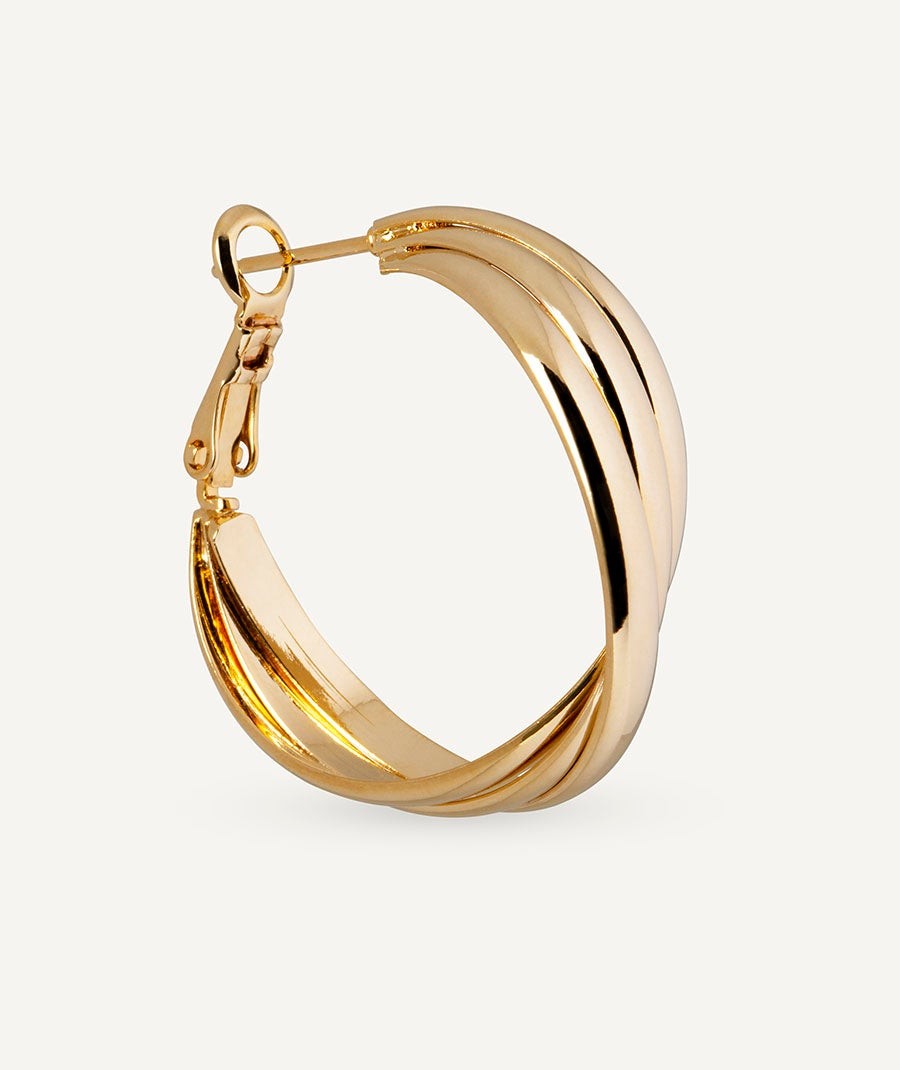 Earrings intertwined hoop