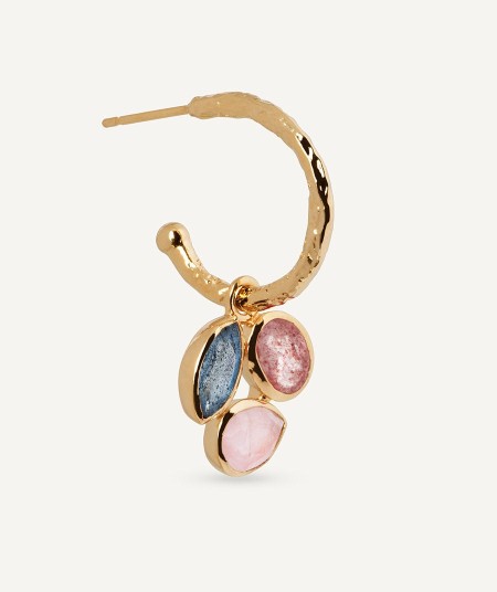 Pendientes Rosella con piedras naturales