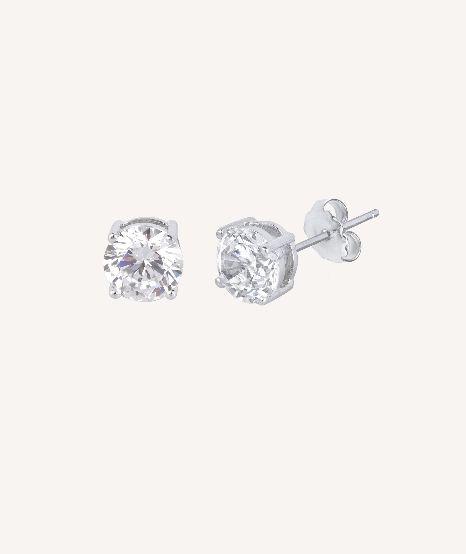 Pendientes circonitas garras 8mm