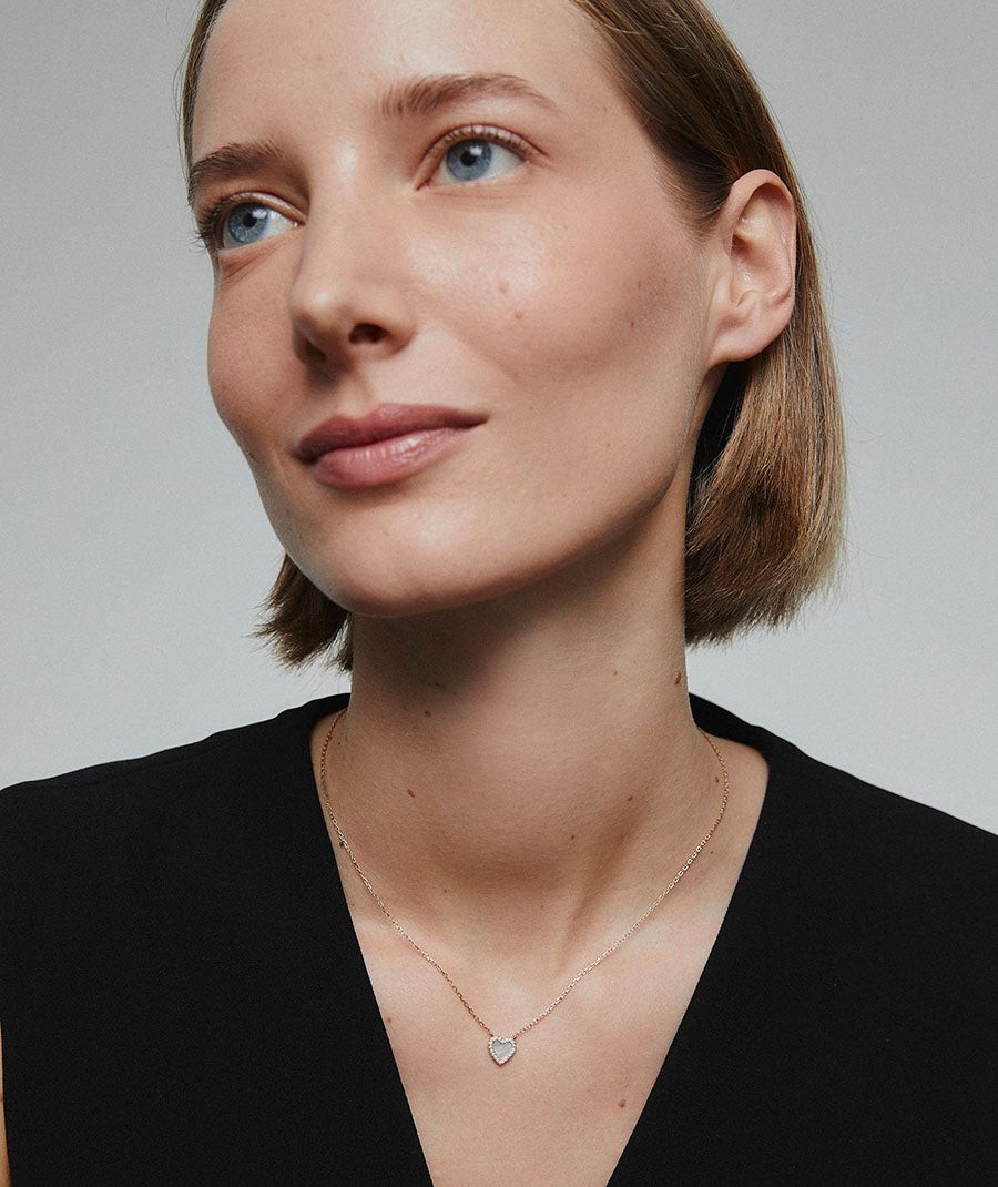 Necklace T'estimo with Mother-of-Pearl and Cubic Zirconia