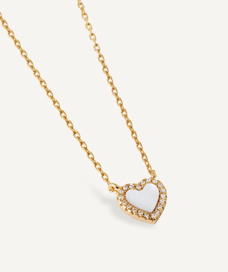 Necklace T'estimo with Mother-of-Pearl and Cubic Zirconia