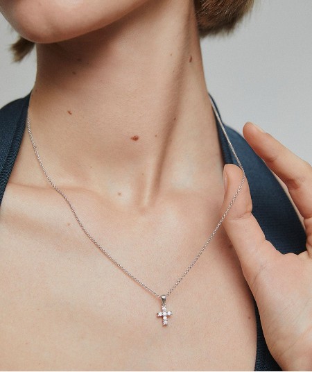 Pendant Cross with Cubic Zirconia
