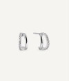 Pendientes semi aro con circonitas