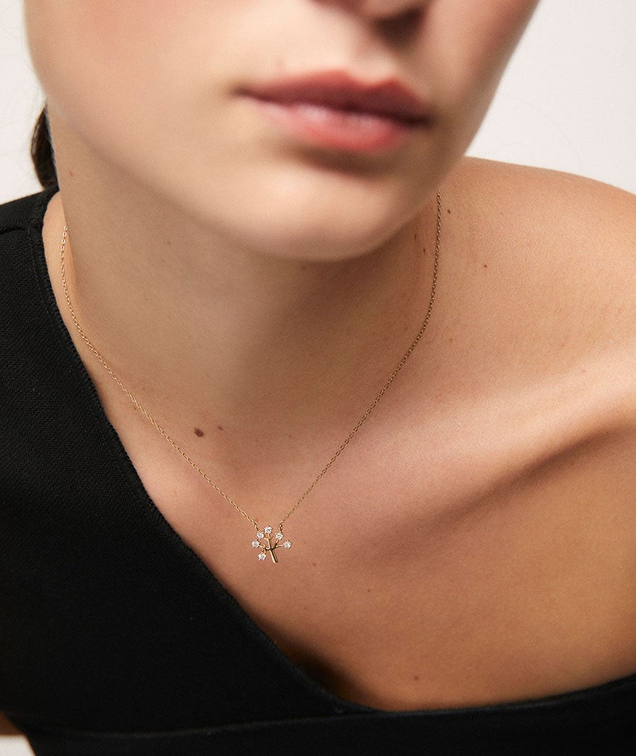Necklace Árbol with zirconia