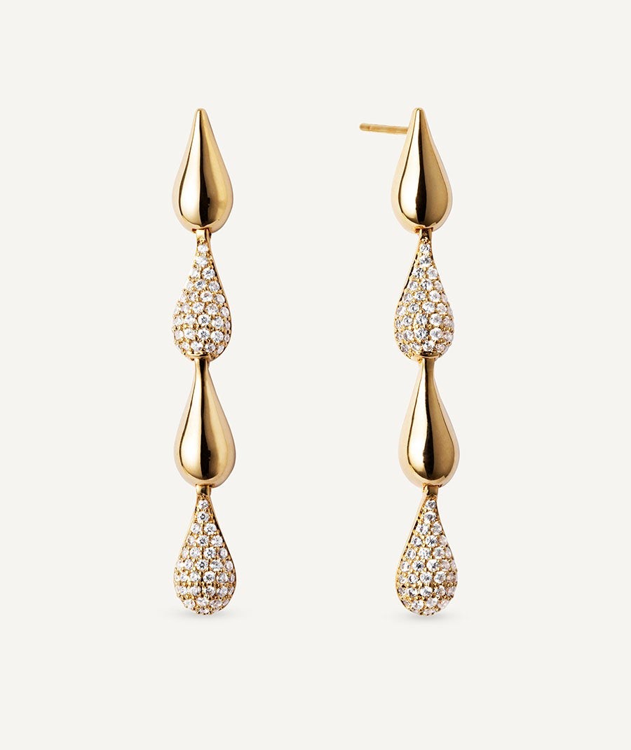 Pendientes Cascade con circonita