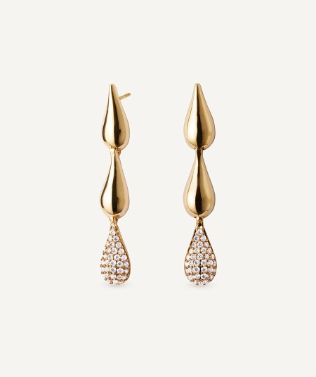Earrings Cascade with zirconia