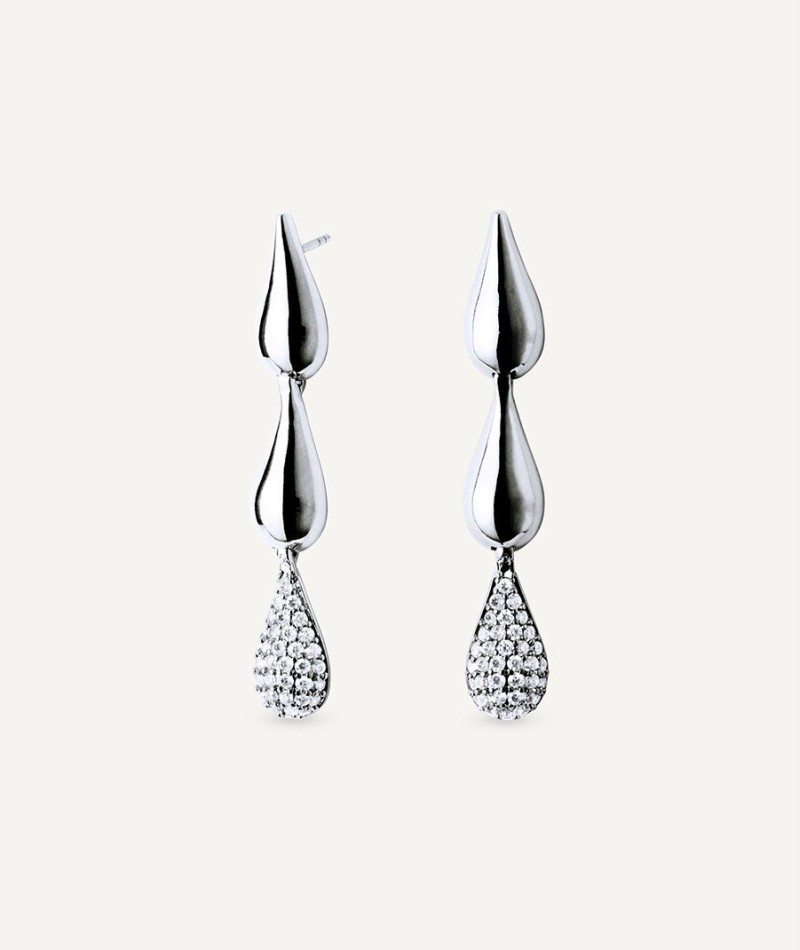Earrings Cascade with zirconia