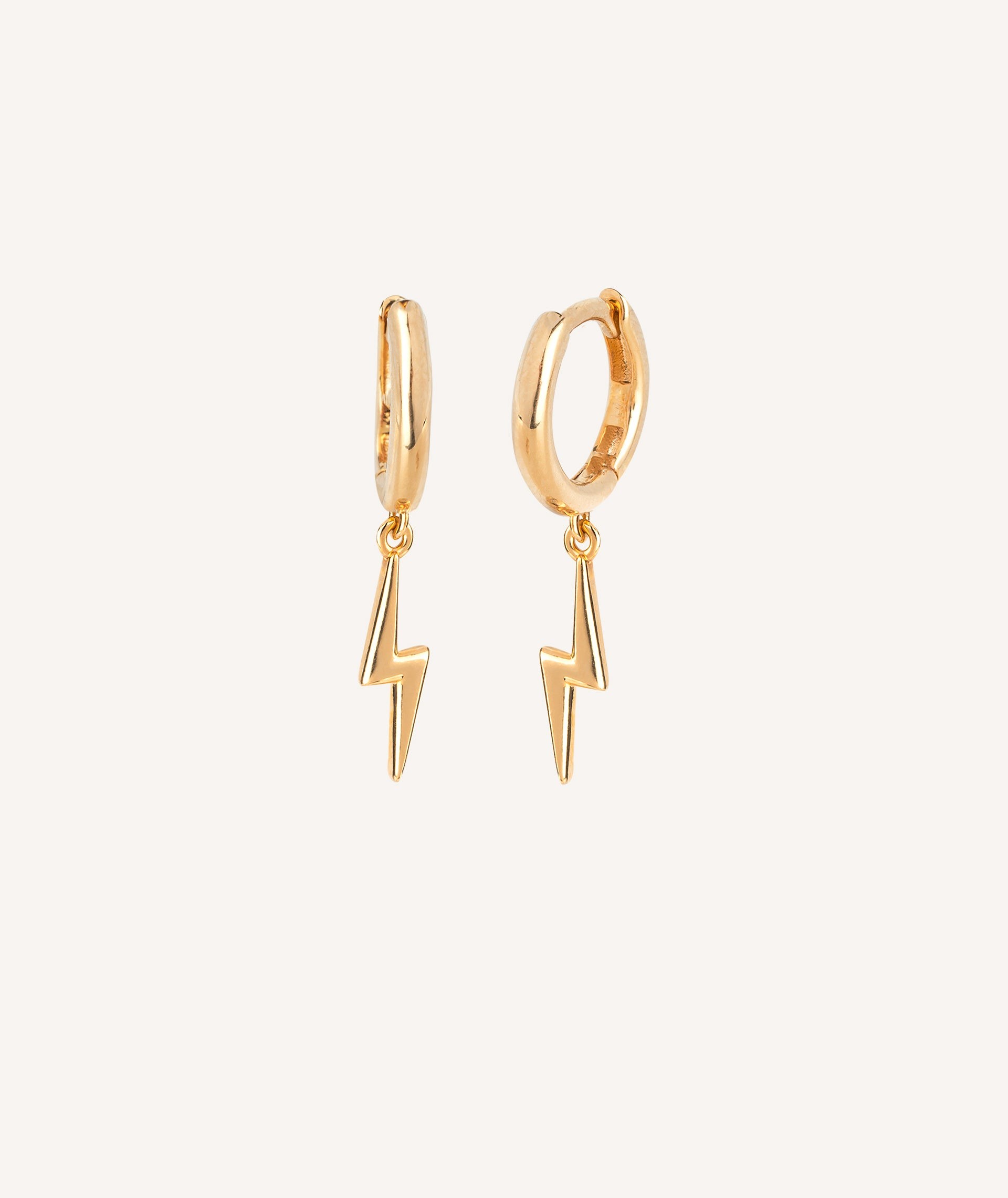 Earrings Articulated hoop Zirconia Ray