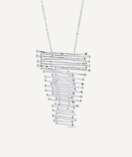 Collar Redosa chapado Plata de primera Ley tiras