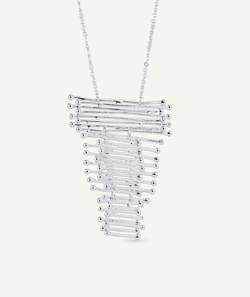 Necklace Redosa collection Esenciales Silver plated strips