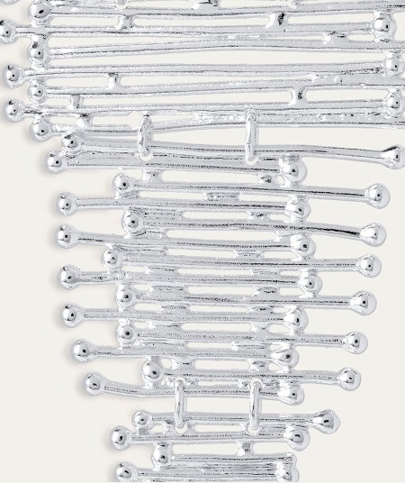 Collar Redosa chapado Plata de primera Ley tiras
