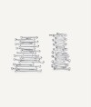 Earrings Redosa collection Esenciales Silver plated long strips