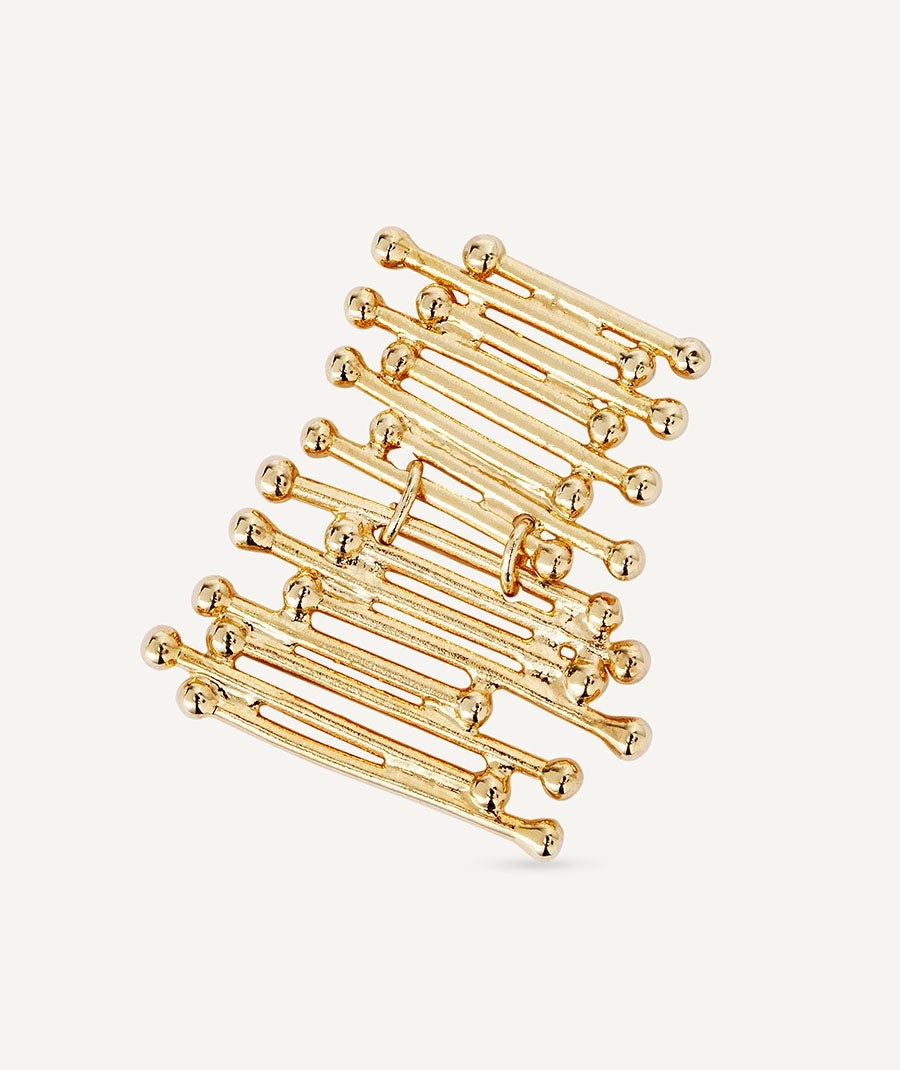 Pendientes Redosa Chapado Oro 18 Kt largo tiras