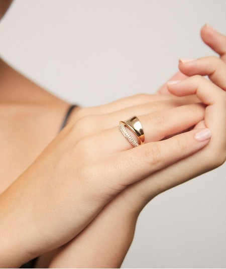 Anillo Celine con circonita