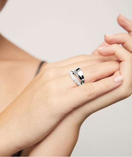 Anillo Celine con circonita