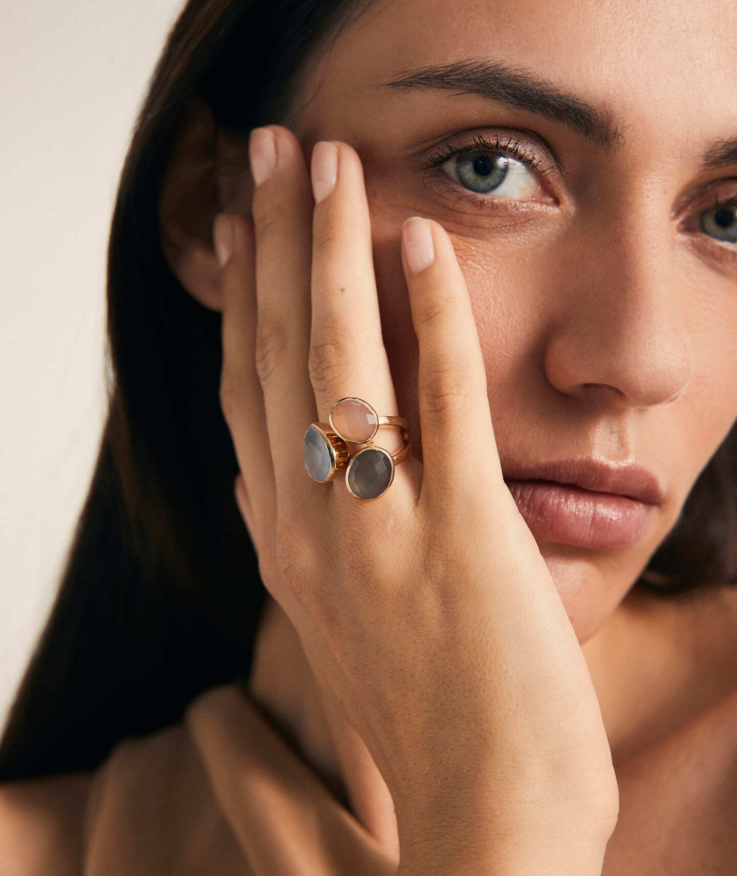 Ring Sahara natural stones