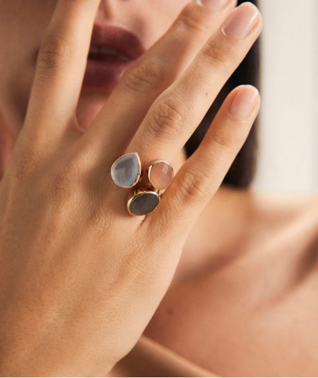 Ring Sahara natural stones