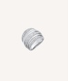 Ring Irene silver plated strips with circumlides