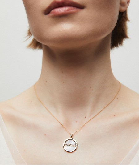  Pendant mini circle Mama with mother-of-pearl