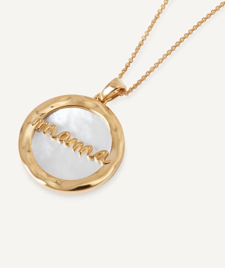  Pendant mini circle Mama with mother-of-pearl