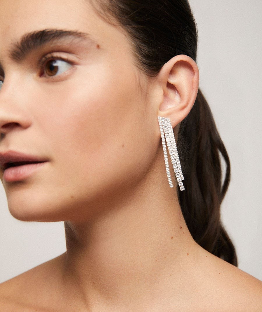 Earrings Dangle with zirconia