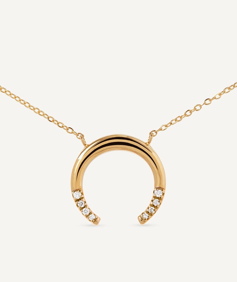 Collar de diamantes y oro bicolor