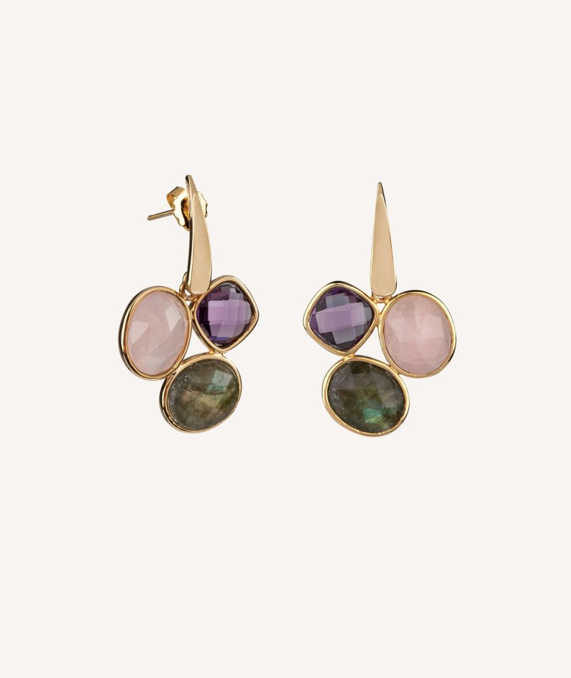 Earrings Multicolor Stones