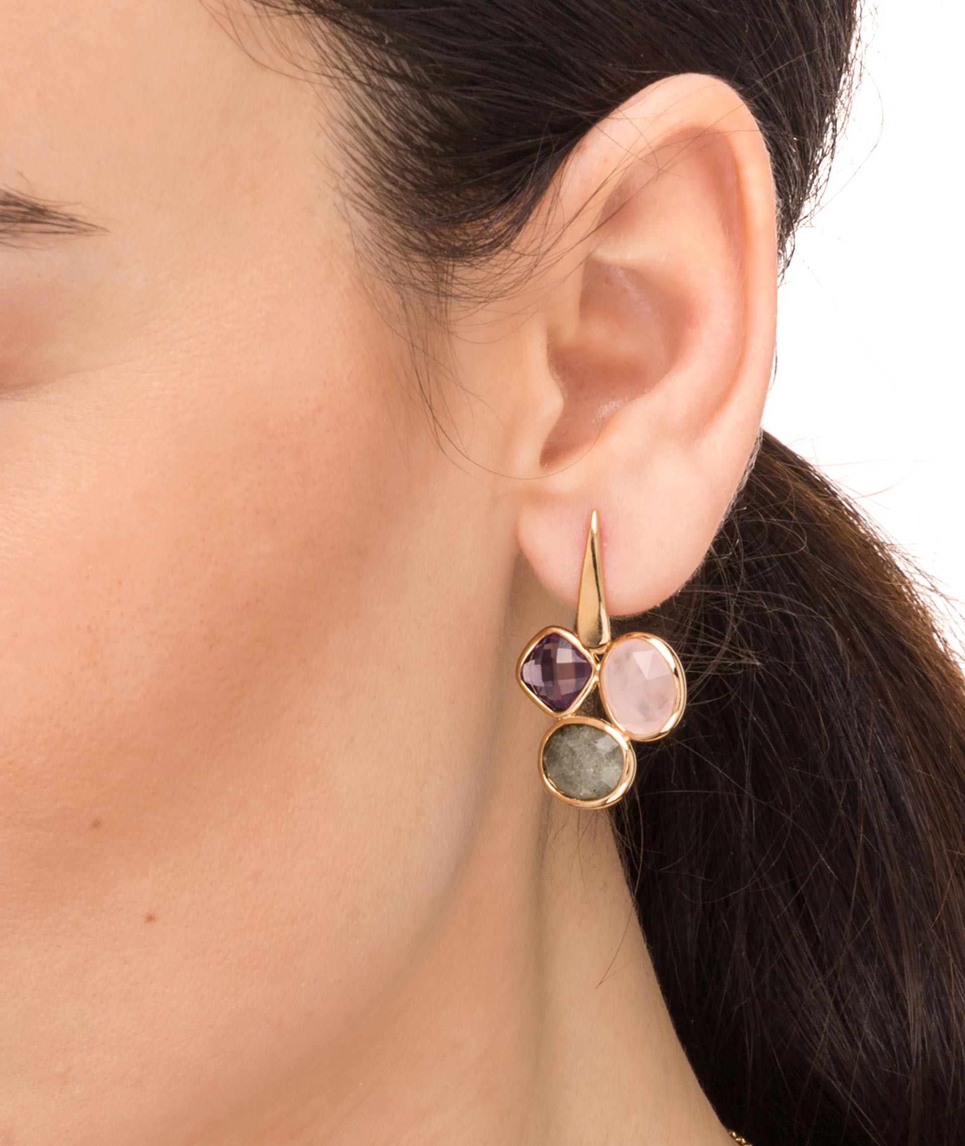 Earrings Multicolor Stones