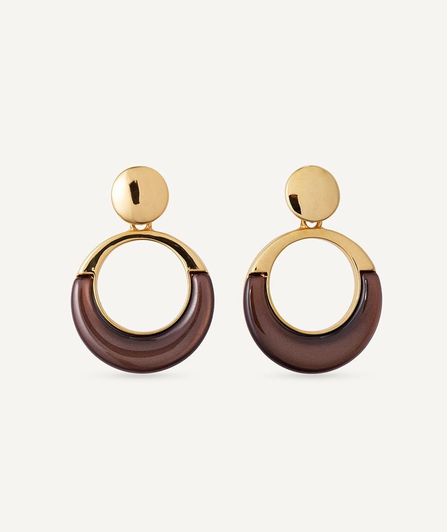 Pendientes Chocolat con Carey