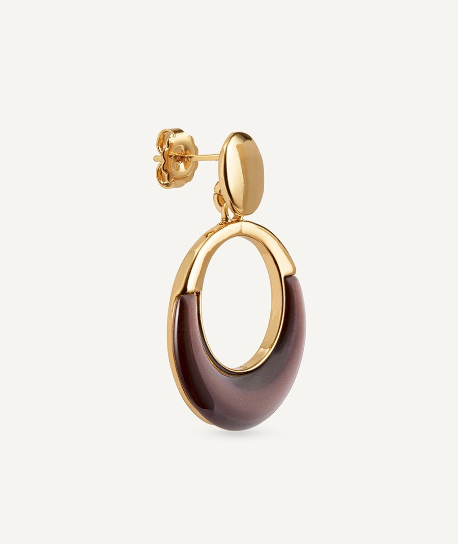 Pendientes Chocolat con Carey