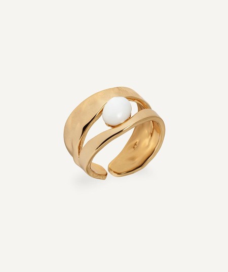 Ring Reflexe with white Mother of Pearl