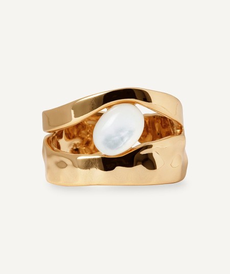 Anillo Reflexe con madreperla blanca