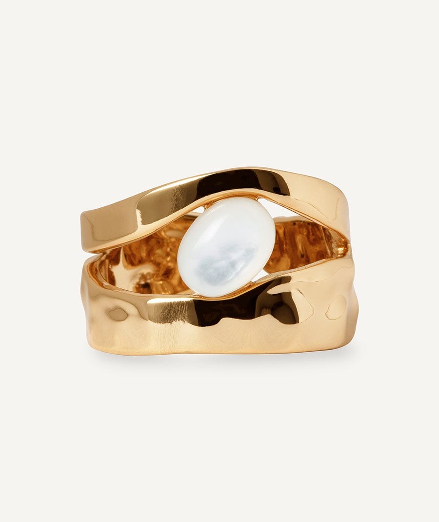 Ring Reflexe with white Mother of Pearl