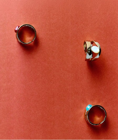 Ring Reflexe with white Mother of Pearl