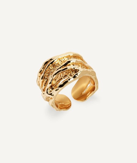 Anillo ancho textura Sal Organic