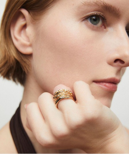 Ring wide textured Sal Organic