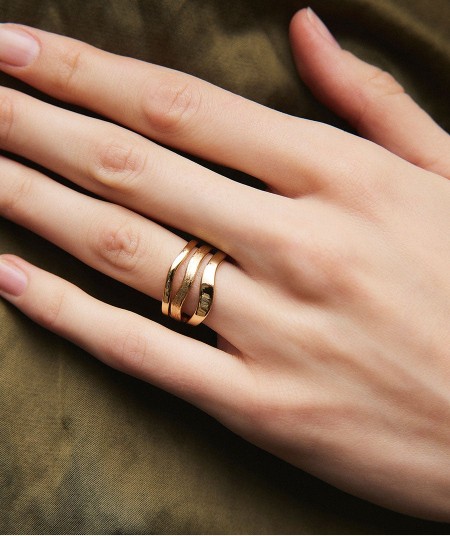 Anillo tiras Texturas Mar