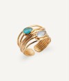 Aqua Ring with Natural Stones