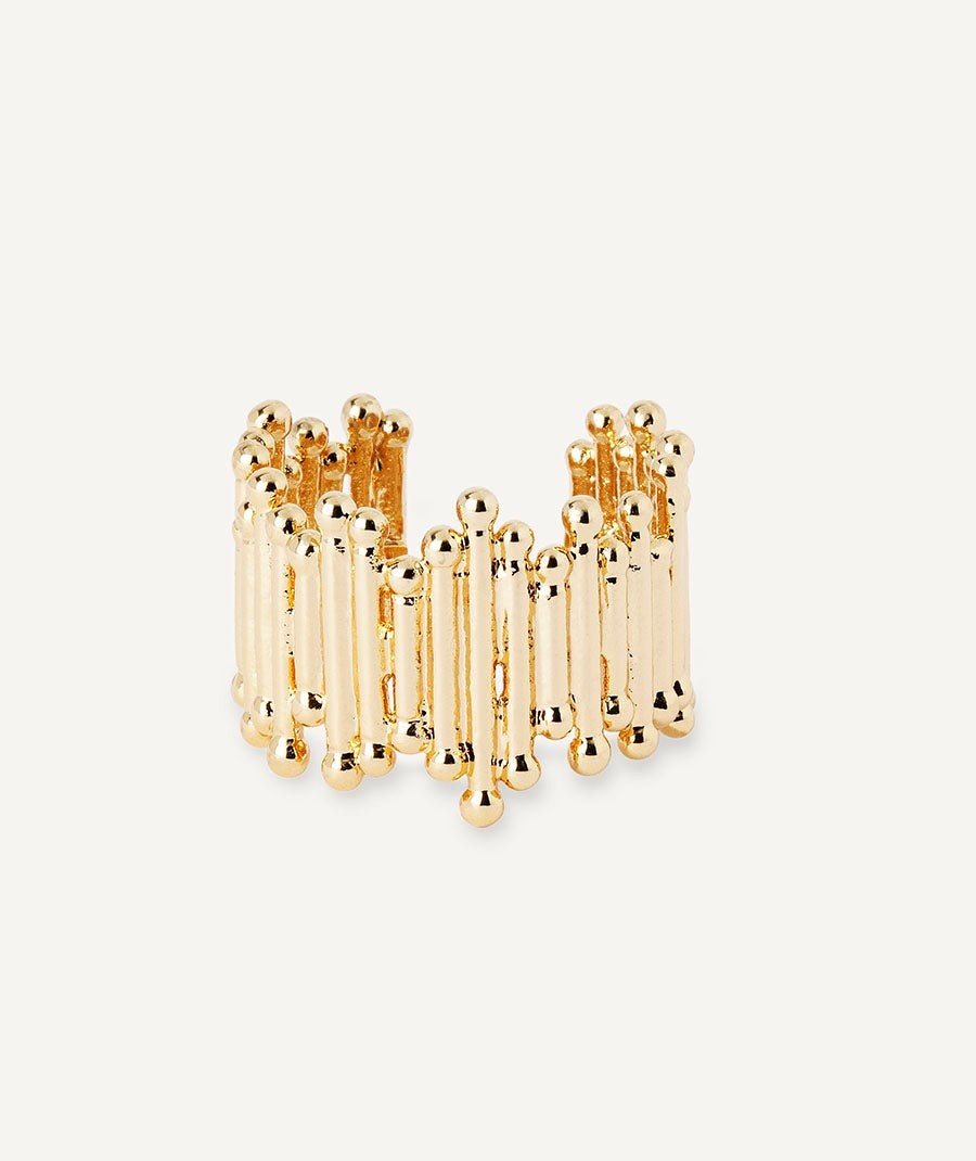 Ring Redosa collection Esenciales 18 Kt Gold Plated strips