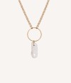 Collar Macarena aro con perla irregular