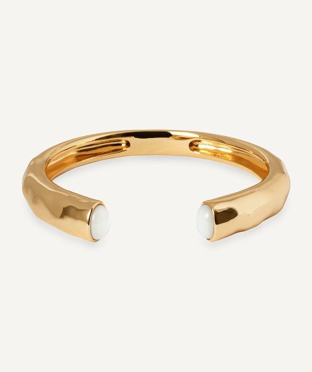 Bracelet rigid Reflexe with White Mother of Pearl