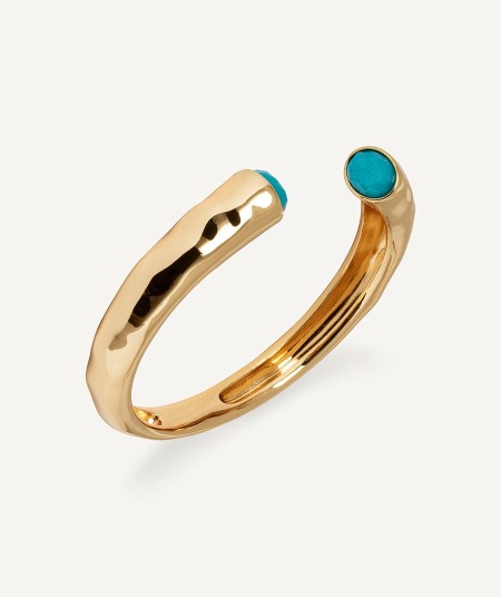 Brazalete rígido Illeta con Ágata turquesa 