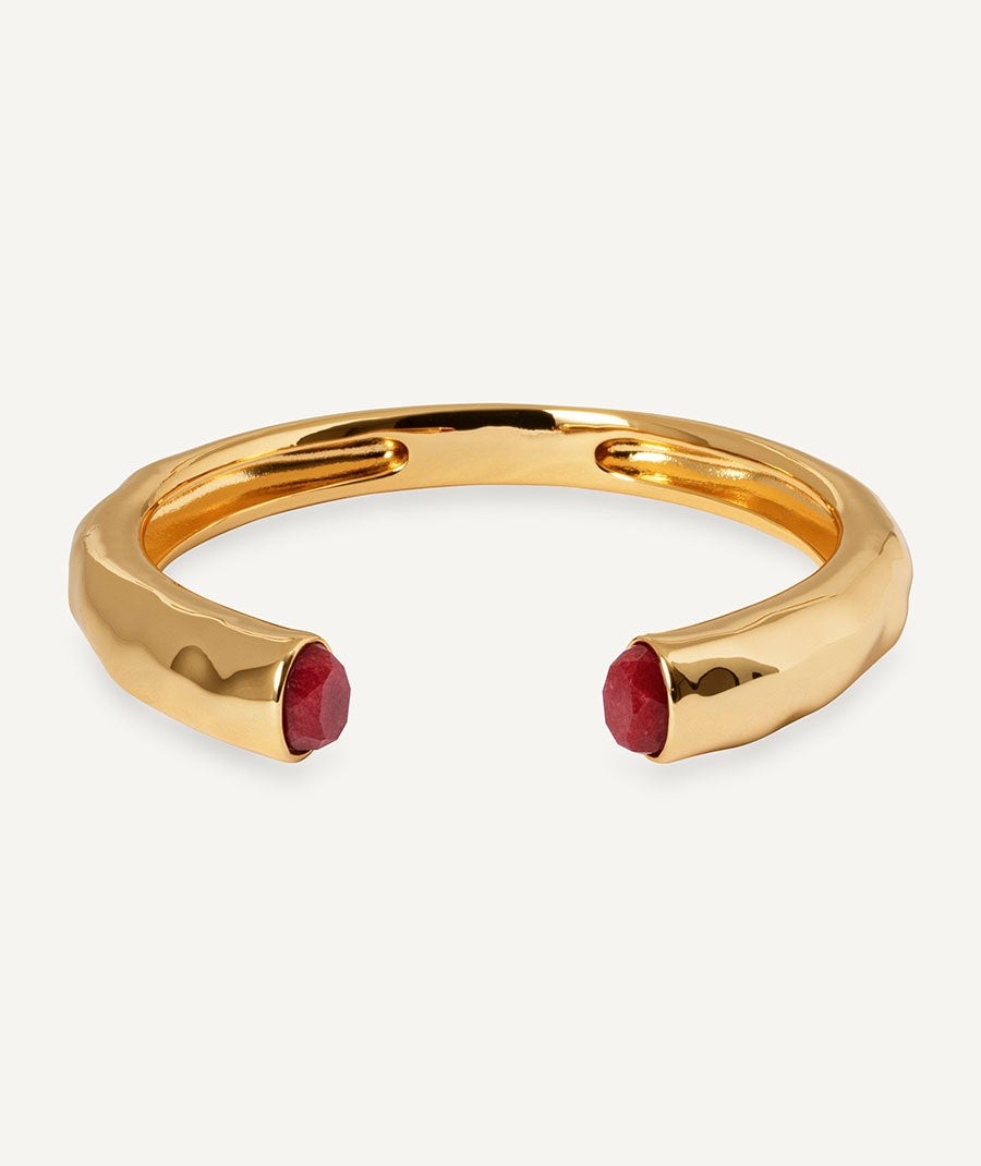 Bracelet rigid Salada with Red Agate