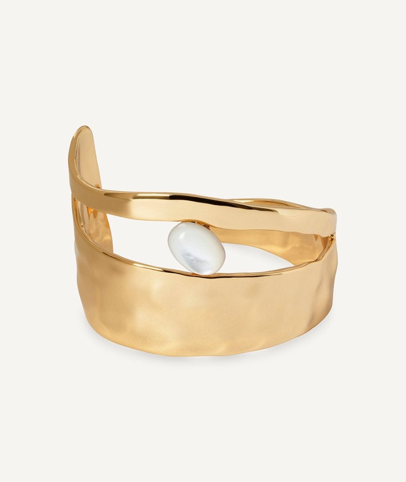 Bracelet irregular Reflexe with White Mother of Pearl