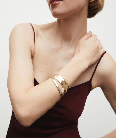 Bracelet irregular Reflexe with White Mother of Pearl
