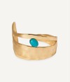 Brazalete irregular Illeta con Ágata turquesa