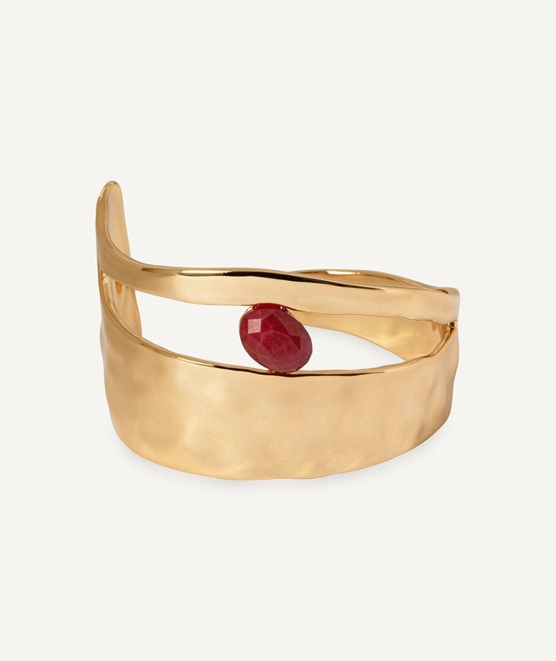 Bracelet irregular Salada with Red Agate